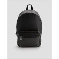 Boss Ray Monogram Pu Backpack - Black