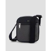 Boss Ray Monogram Pu Crossbody Bag - Black