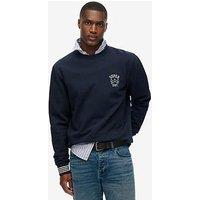 Superdry Athletic Club Crew Sweat - Navy