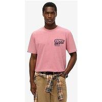 Superdry Trade Tools Loose Fit Back Graphic T-Shirt - Pink