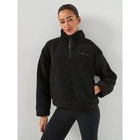 Gym King Women'S Linear Borg 1/4 Zip Fleece - Black