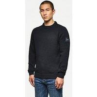 Weekend Offender Zagreb Crew Knitted Wool Jumper - Black