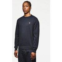 Weekend Offender Solace Crew Knitted Sweatshirt - Navy