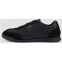 Boss Nitan Low Profile Monogram Trainers - Black