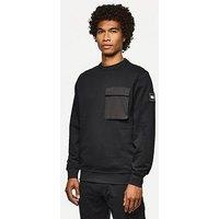 Weekend Offender Neve Pocket Crew Sweatshirt - Black