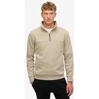 Superdry Tech Half Zip Sweat - Beige