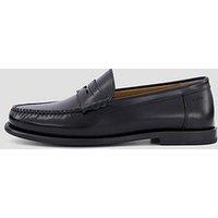 Boss Tevan Mocc Leather Loafers - Black