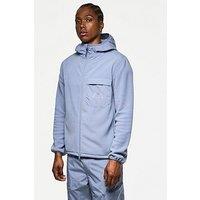 Weekend Offender Frusciante Polar Fleece Technical Hoodie - Blue