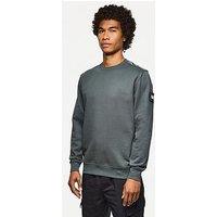 Weekend Offender Nylon Ripstop Overlay Sweatshirt - Dark Grey