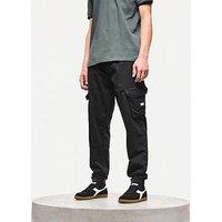 Weekend Offender Pianemo Cuffed Cargo Trousers - Black