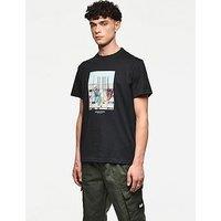 Weekend Offender Battle Line Graphic T-Shirt - Black