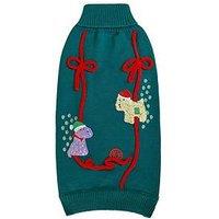 Cath Kidston Dogs & Roses Xmas Jumper - Small/Medium - Medium/Large