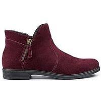 Hotter Ludlow Suede Boot - Maroon