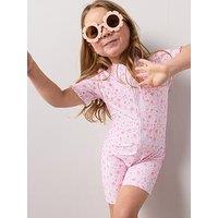 The Very Collection Toddler Sun Safe Floral Print Swimsuit - Multi
