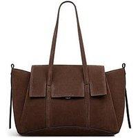 Radley The Chancery Medium Suede Flapover Shoulder Bag - Brown