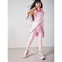 The Very Collection Girls Sports Double Strap Vest And Legging Set - Print