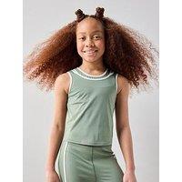 The Very Collection Girls Sportswear Double Strap Vest - Khaki
