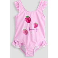 The Very Collection Toddler Girl Berry Cute Frill Swim Costume - Pink