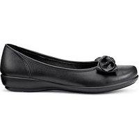 Hotter Jewel Wide Fit Ballerina Shoe - Black