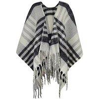 Radley Check Poncho - Grey
