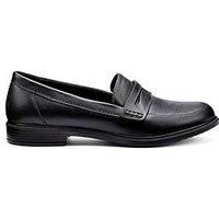 Hotter Dorset Wide Fit Leather Loafer - Black