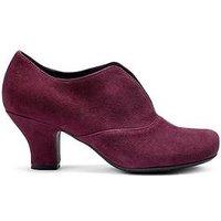 Hotter Waltz Suede Boot - Maroon