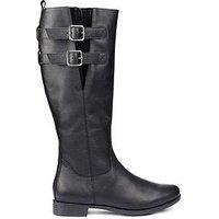 Hotter Bamburgh Wide Fit Calf Boot - Black
