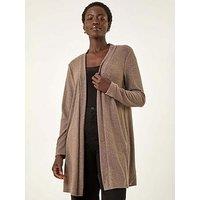 Roman Longline Knit Cardigan - Beige