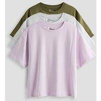 The Very Collection Girls 3 Pack Short Sleeve T-Shirts - Multi