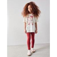 The Very Collection Girls Heart T-Shirt With Leggings - Print