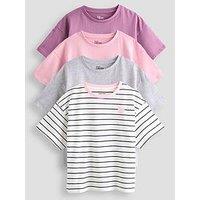 The Very Collection Girls 4 Pack Short Sleeve T-Shirts - Multi