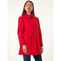 Roman Petite Patch Pocket Duffle Coat - Red