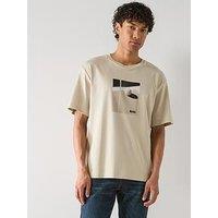 Boss Ts_Join Relaxed Fit Graphic T-Shirt - Light Beige
