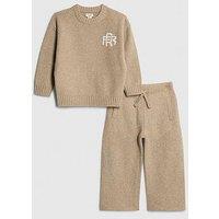River Island Mini Boys Rr Knit Jumper Set - Beige