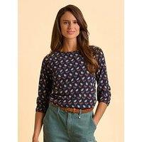 Brakeburn Freya Long Sleeve T Shirt - Navy