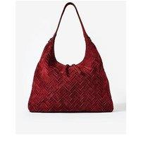 Mint Velvet May Woven Shoulder Bag - Red