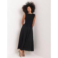 Mint Velvet Navy Cotton Maxi Dress - Navy