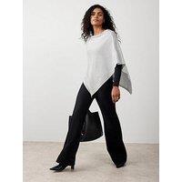 Mint Velvet Whipstitch Poncho - Grey