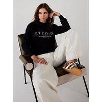 Mint Velvet Studio Sweatshirt - Black