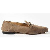 Mint Velvet Camille Suede Loafers - Neutral