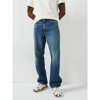 Lee Asher 5 Pocket Loose Straight Jean - Dark Blue