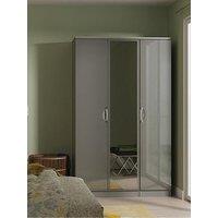 Swift Alva Triple Ready Assembled Wardrobe With Mirror
