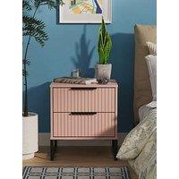 Swift Fara 2 Drawer Ready Assembled Bedside Table