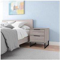 Swift Emerson Ready Assembled 2 Drawer Bedside Table