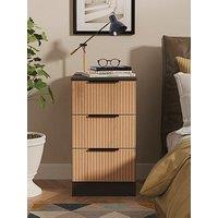 Swift Lane Ready Assembled 3 Drawer Bedside Table