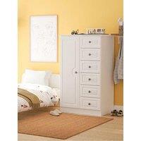 Swift Teddy Kids 1 Door 5 Drawer Ready Assembled Wardrobe
