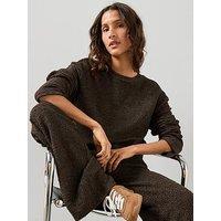 The Very Collection Boucle Oversized Sweatshirt Co-Ord - Brown