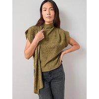 The Very Collection Scarf Detail Top - Green