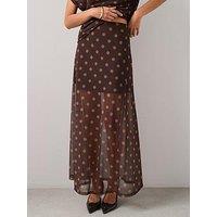 The Very Collection Polka Dot Midaxi Skirt Co-Ord - Multi