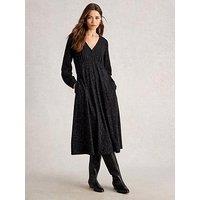 White Stuff Megan Sparkle Jersey Dress - Black